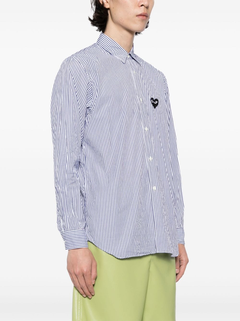 Blue logo patch shirt Comme des garcons play men COMME DES GARCONS PLAY divincenzoboutique